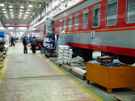 Rolling stock assembly line